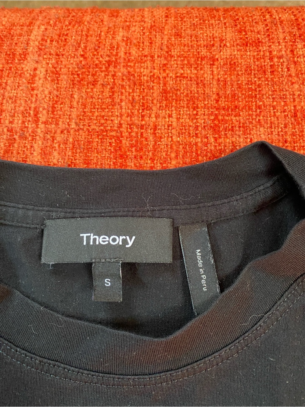 Theory Black Tiny Tee 100% Pima Cotton Shirt Apex Shirt - Picture 4 of 7